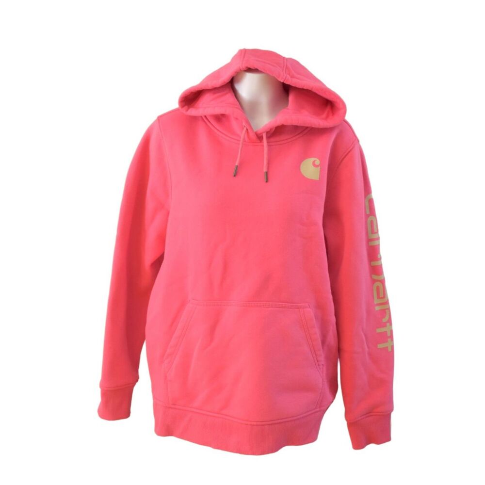Carhartt Relaxed Fit Hoodie Hot Pink Womens XL